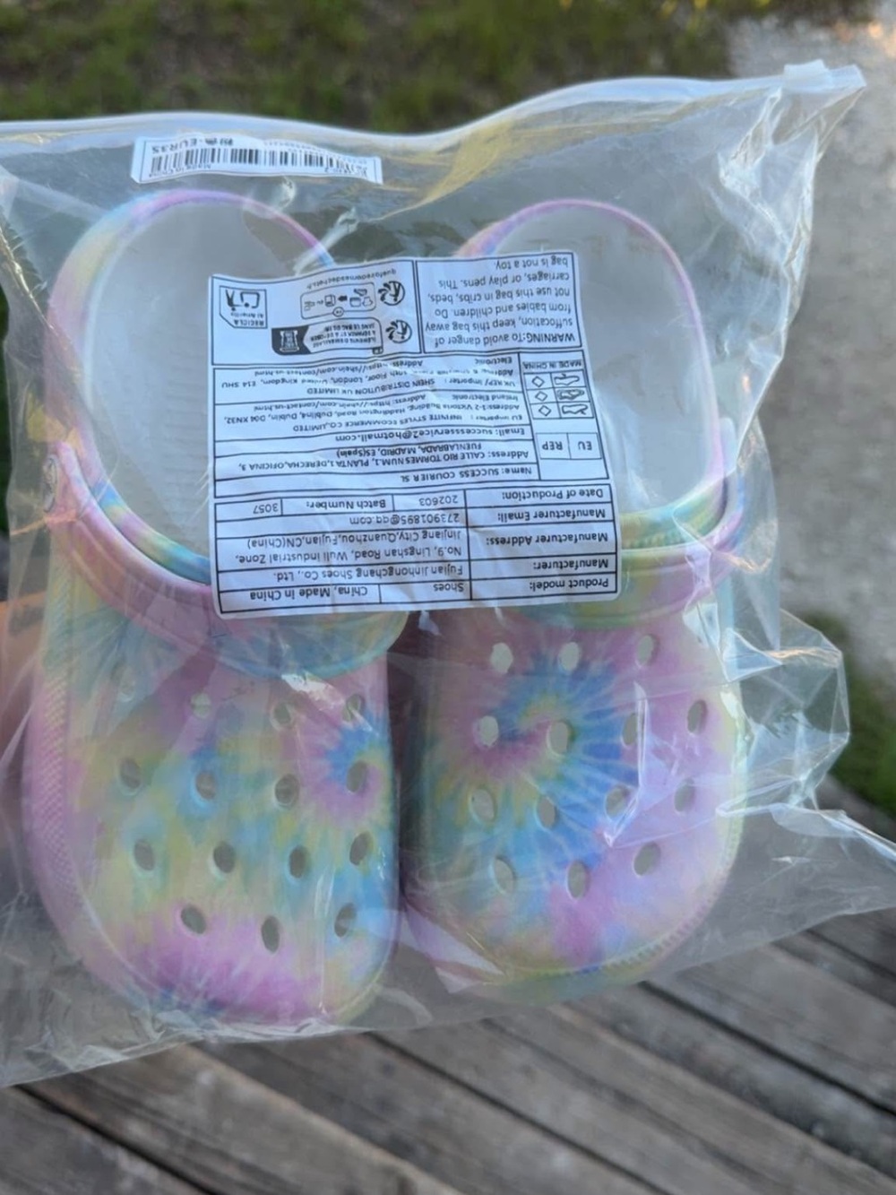 Tie-Dye Pastel Clog Shoes